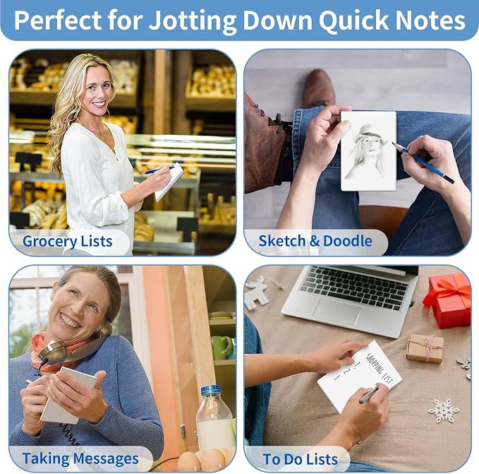 Note Pads 4x6 Inch, 6 Pack Blank Scratch Pads, 50 Sheets Per Memo Pad - Image 5