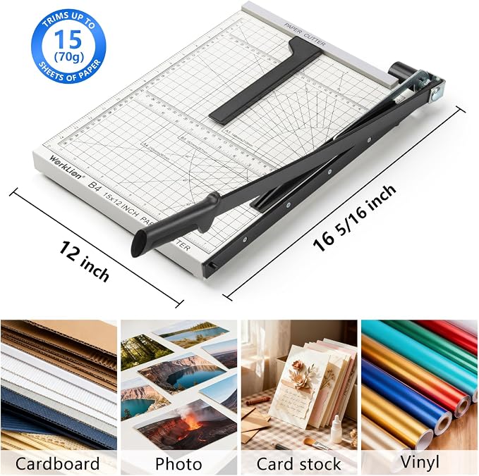 15 inch Guillotine Paper Cutter: Worklion Precision Paper Trimmer - Image 2