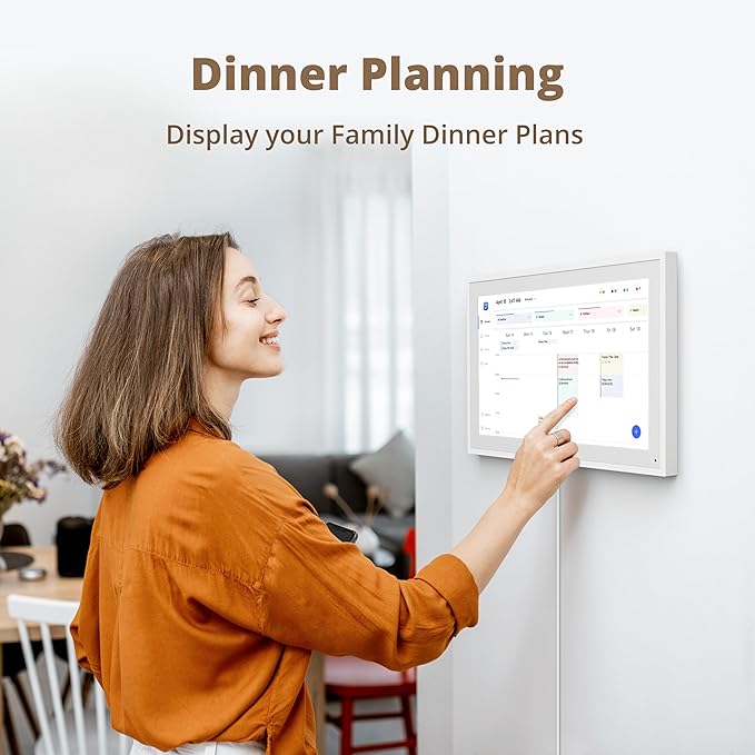 Dragon Touch 15.6" Digital Calendar Chore Chart – 1080P Full HD Interactive Touchscreen, Smart Family Planner, Hearth Display Digital Calendar Wall & Desk Mountable for Seamless Scheduling