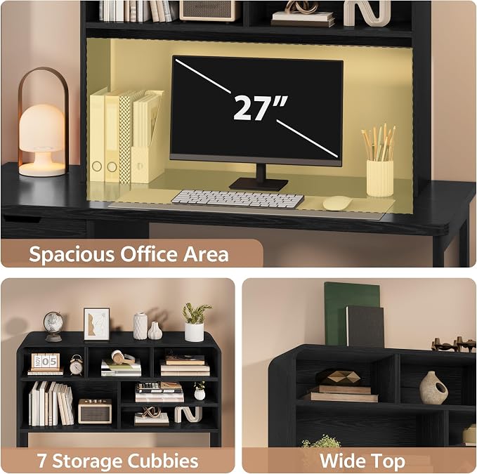 5-Tier Desk Shelf, 37.4''W Desktop Bookshelf - Image 3