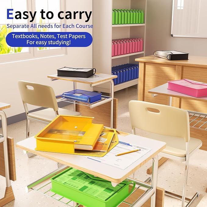 7 Pack Plastic Expanding File Folder, Transparent envelopes - Image 5