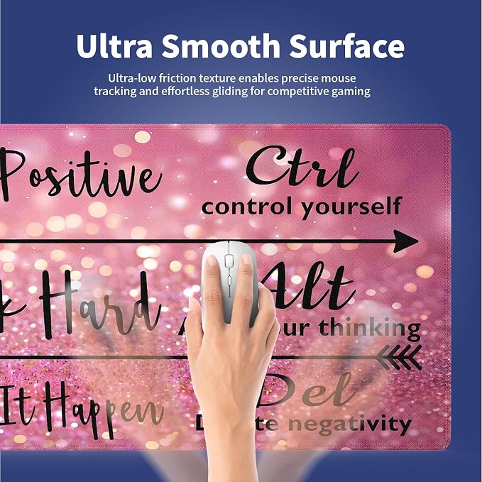 Stay Positive Work Hard with Arrows Large Mouse Pad, Motivational, 31.5" x 11.8" - Image 4