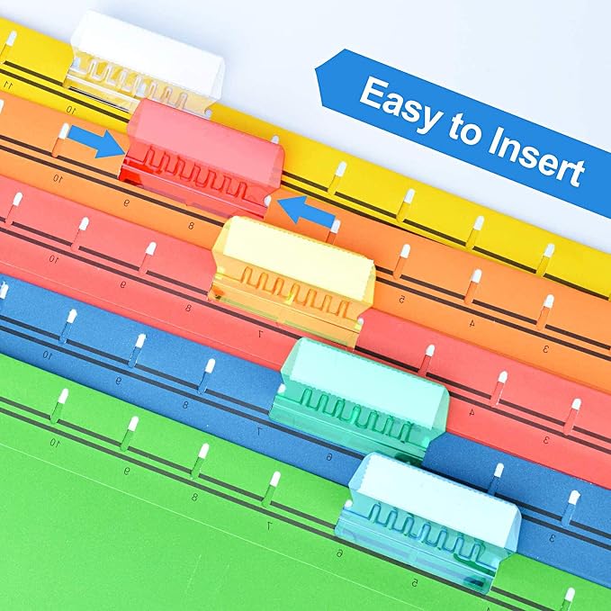 File Folder Tabs, 60+120 Sets Multicolor Hanging Folder Tabs - Image 4