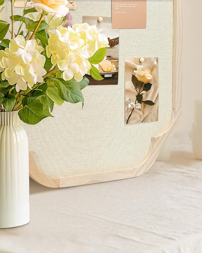 Modern Scalloped Pinboard, Natural Wood, Decorative Pin Board - Image 6