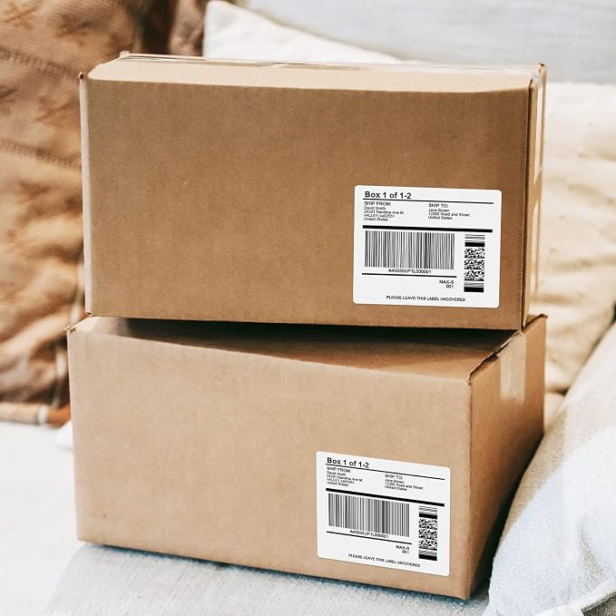600 Pcs 6 Up Labels, 100 Sheets 6 Labels per Page Sheets Blank Mailing Labels - Image 6