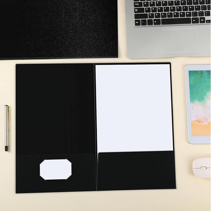 25 Pack 9" x 14.5" Legal Size Folders Linen Presentation Folders Bulk - Image 6