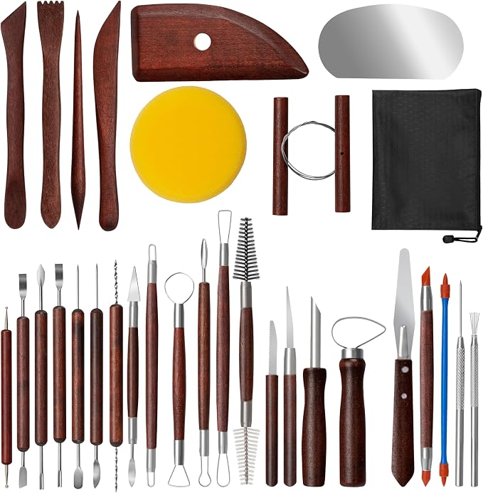 Amrules Clay Tools Kit, Practical Polymer Clay Sculpting Tools Kit, Air Dry by Amrules