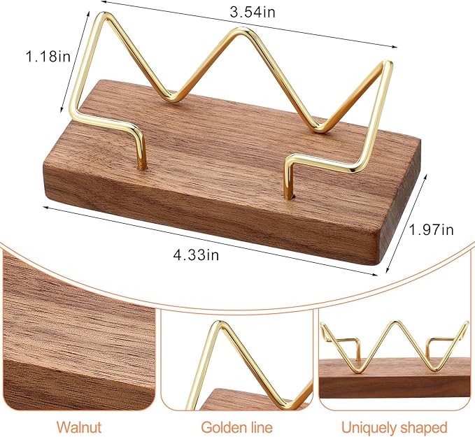 Amyhill 4 Pcs Wood Business Card Holder Display - Image 2
