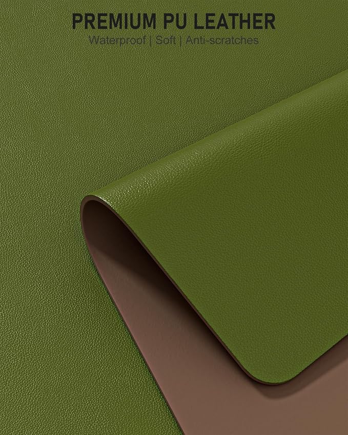 Desk Pad, 23.6" x 13.8" PU Leather Non-Slip Desk Mat Large Mouse Pad - Image 3