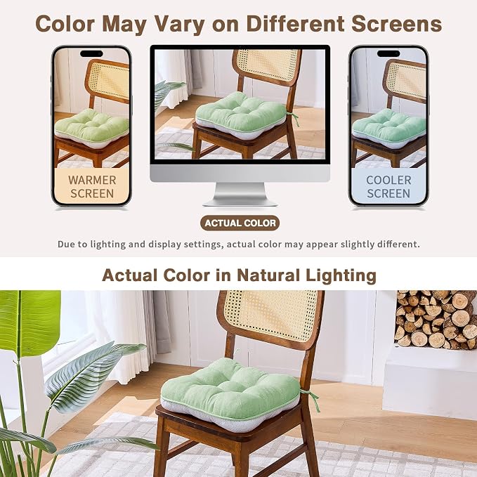 BETU Chair Cushions for Dining Chairs Set of 2, 3.5" Thick Kitchen Table Chair - Image 5