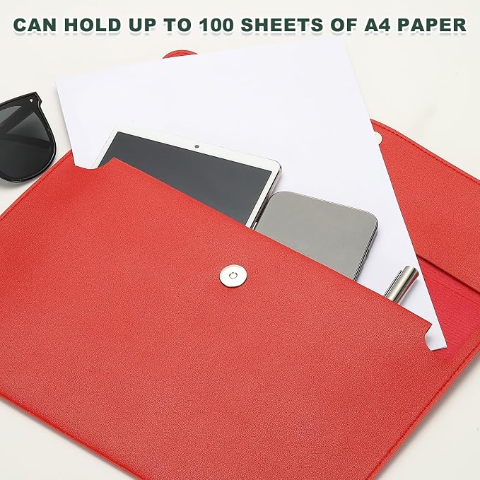 PATIKIL PU Leather A4 File Folder, Document Holder Filing Organizer Portfolio - Image 4