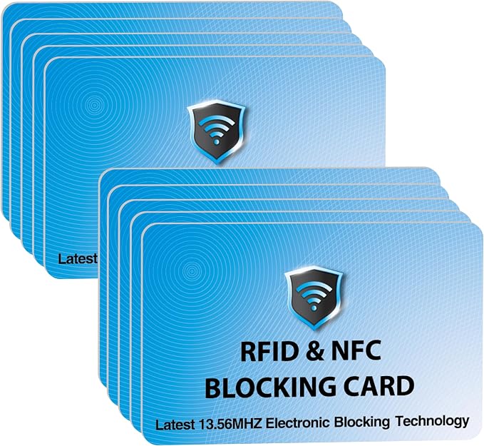 SaiTech IT 10 Pack RFID Blocking Cards Protect Your Entire Wallet, and Cards by SaiTechIT