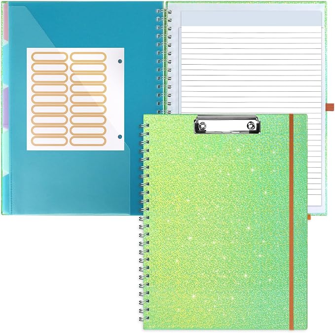 Glitter Clipboard Notebook by ORGANIZEEASYWORKSTEADY