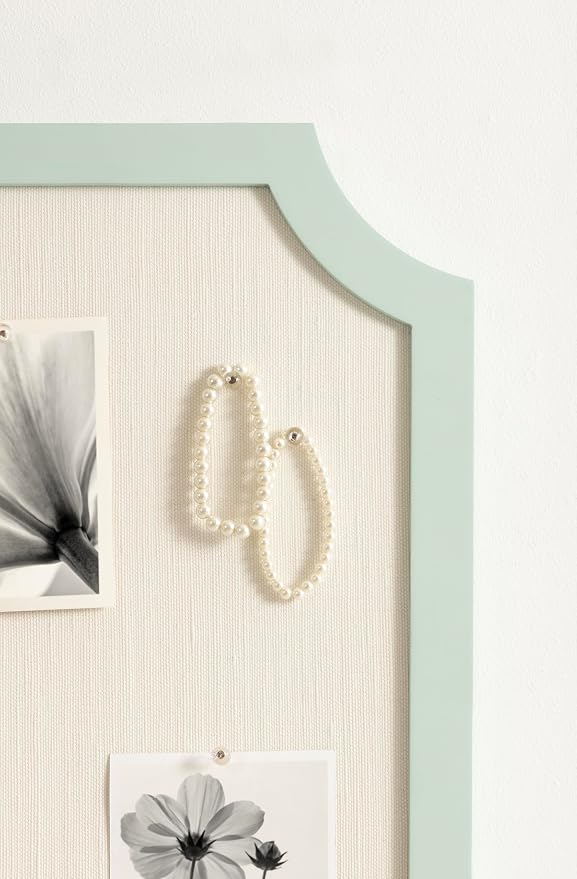 Kate and Laurel Holbrook Modern Framed Scallop Fabric Pinboard, 15 x 24 - Image 6