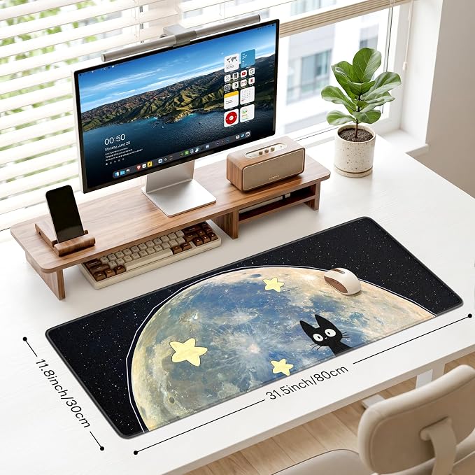 Desk Mat, Big Desk Pad, 31.5x11.8 Inches Extended Big Gaming Mouse Pad - Image 3