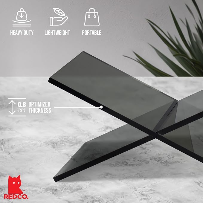 Red Co. Transparent Grey Acrylic Book Holder 2 Piece Reading Stand - Image 3