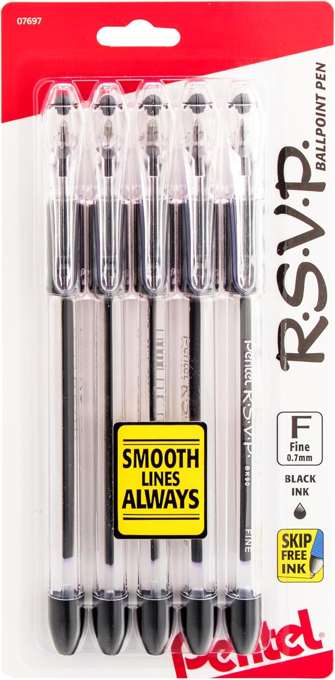 Pentel RSVP Ballpoint Pen, Fine Line by PentelofAmerica