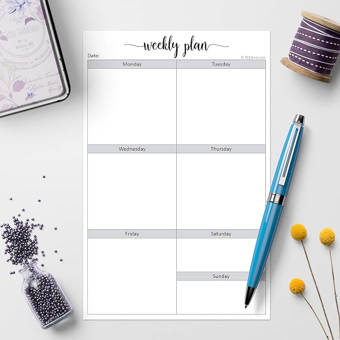 321Done Blank Week Planning Pad - Image 3