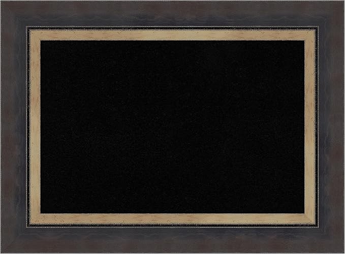 Amanti Art Black Cork Board for Wall, 17x23 Vision Board with Black Wood Frame, Small Corkboard Office Decor for Home Organization, Casual Corkboard Pinboard to Display Items for Home Organization in-DeskLoop Office