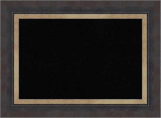 Amanti Art Black Cork Board for Wall, 17x23 Vision Board with Black Wood Frame, Small Corkboard Office Decor for Home Organization, Casual Corkboard Pinboard to Display Items for Home Organization in-DeskLoop Office