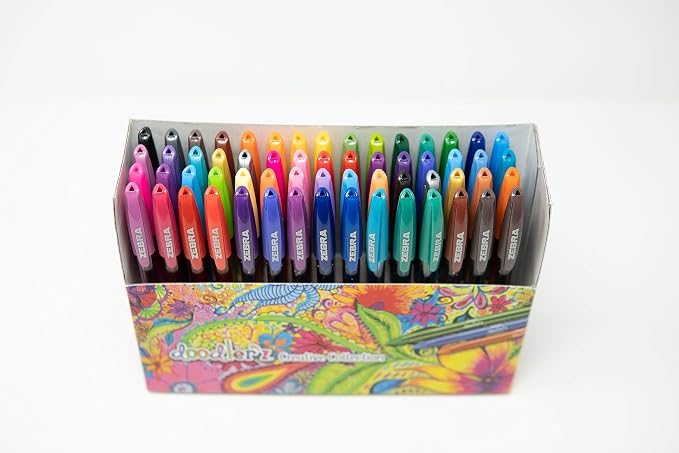 Zebra Pen, doodler’z Gel Stick Pens, 1.0mm Needle-Point Tip, Glitter and - Image 3