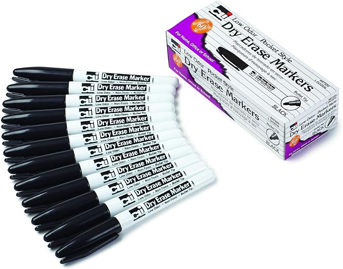 Charles Leonard Dry Erase Markers, Pocket Style by CharlesLeonard