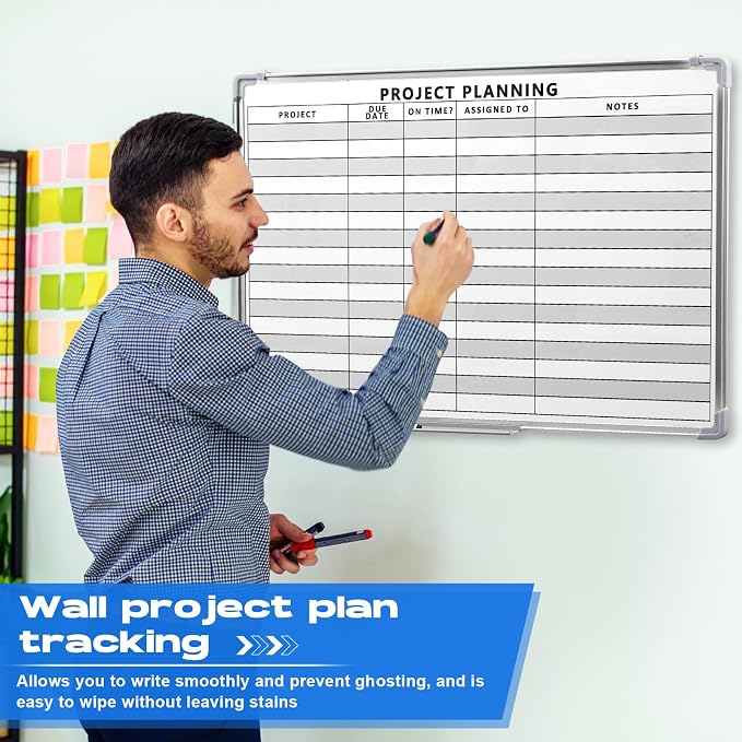 Lincia Project Planning Dry Erase Whiteboard Magnetic Dry Erase Board - Image 4