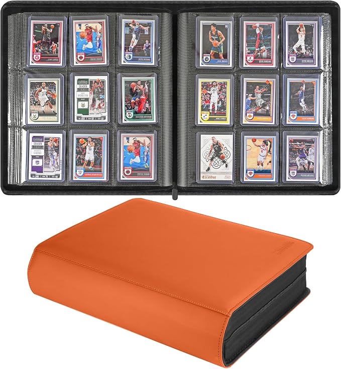 Sibonic 9 Pocket TopLoader Binder, Holds 360 3”x4” Toploader Hard Cases by SIBONIC