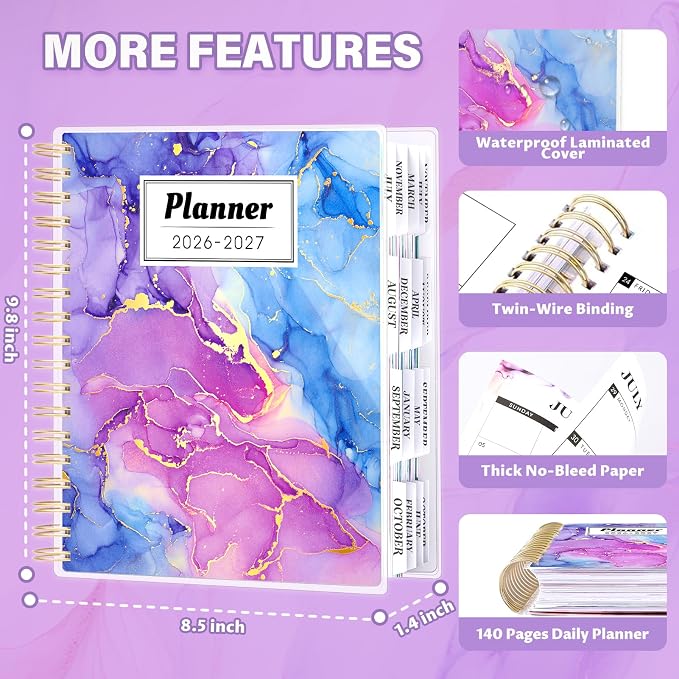 Planner 2026-2027, Large 18 Months Academic Daily Weekly Monthly Planner Yearly - Image 7