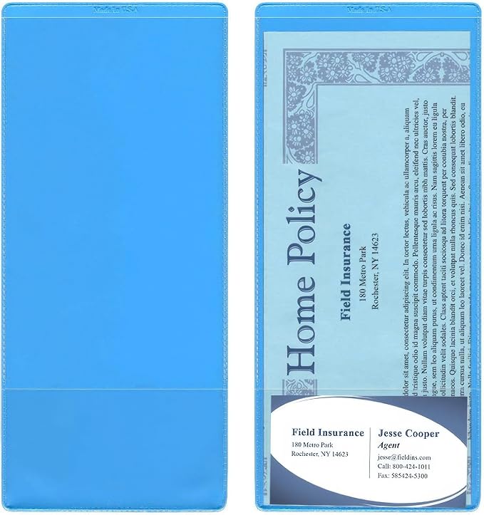 StoreSMART - Light Blue Plastic Policy Holders - 100 Pack - INS30-LB-100 by StoreSMART