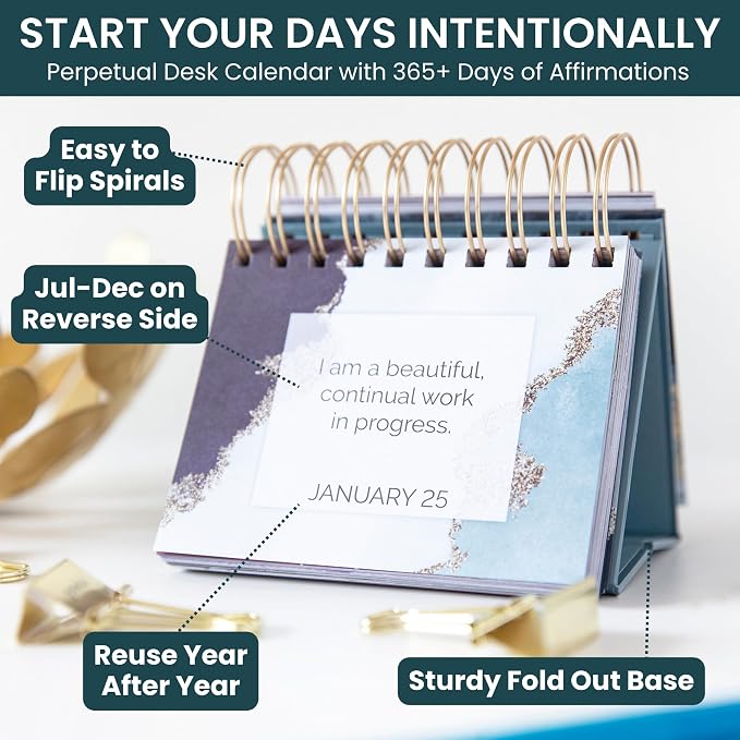 bloom daily planners Undated Perpetual Desk Easel/Inspirational Standing Flip - Image 2