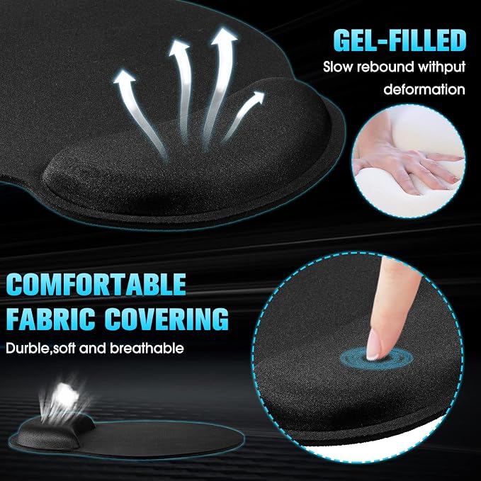 Yunsailing 8 Pack Ergonomic Mouse Pad - Image 4