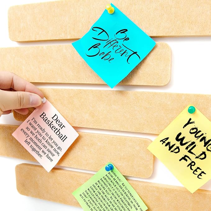 5 Pack Felt Pin Board Bar Strips Bulletin Board - Image 7