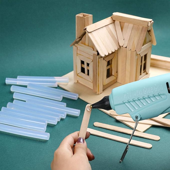 200-Pack Full Size Hot Glue Sticks, Magicfly 4 Inch Long X 0.43 Inch Diameter Hot Melt Glue Gun Sticks, Compatible with Most Glue Guns, for DIY Craft Projects and Sealing-DeskLoop Office