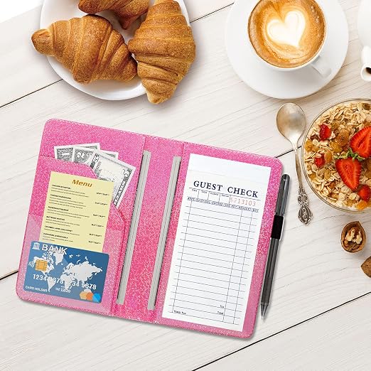 ACdream Server Books for Waitress, Guest Book Note Pad, Cute Pocket Leather - Image 4