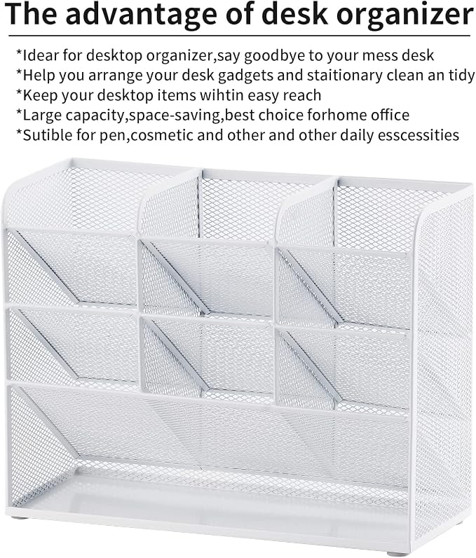 Marbrasse Mesh Desk Organizer, Pen Organizer - Image 6