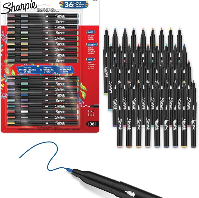 Sharpie Creative Markers Variety Pack, Water-Based Acrylic Paint Markers by Unknown