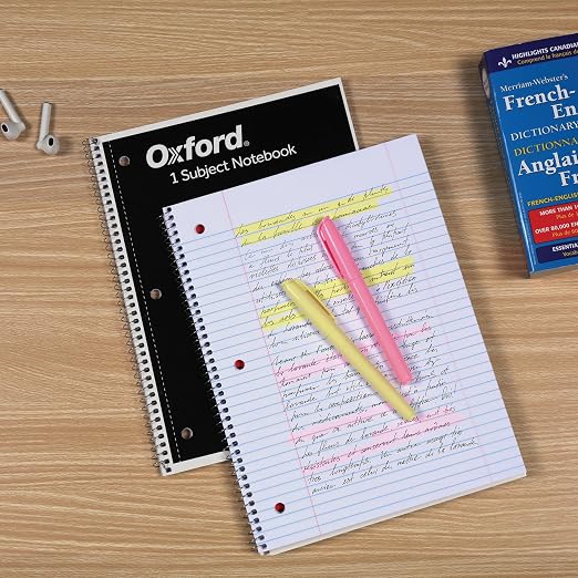 Oxford Spiral Notebook 1-Subject, Bulk College Ruled Spiral Notebooks - Image 6