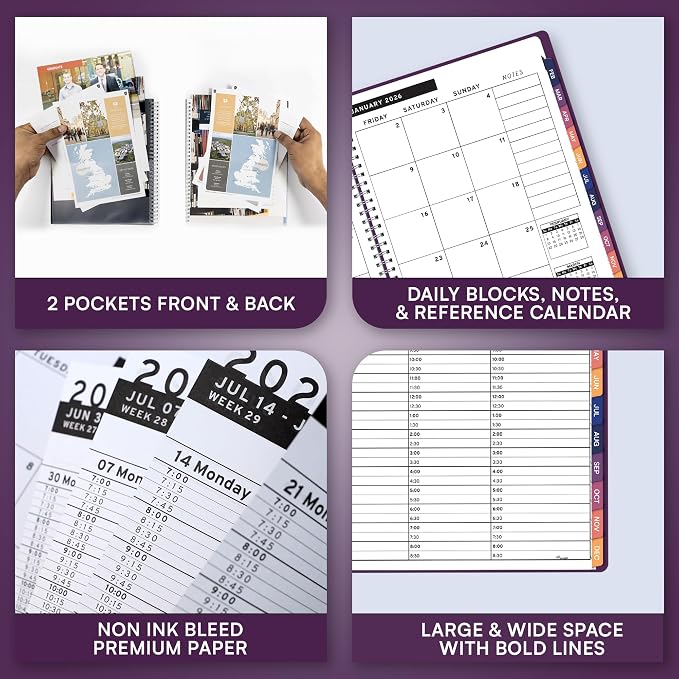 Ensight 2026 Appointment Book and Planner 6.5" x 8.5" Large Hourly Weekly Daily - Image 5