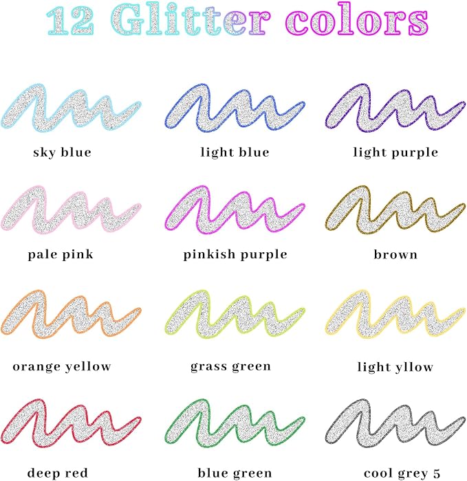 Artecho 12 Colors Self-Outline Metallic Markers, Professional Double Line - Image 2