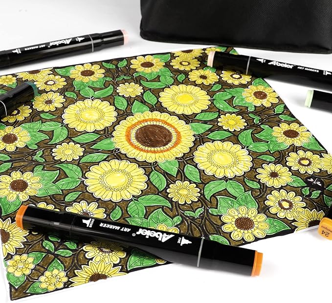 120 Colors Alcohol Markers Set, Dual Tips Blender Art Markers for Drawing, Permanent Sketch Marker for Kids adult coloring, Alcohol Based Marker, Adults Coloring and Artist Illustration.-DeskLoop Office