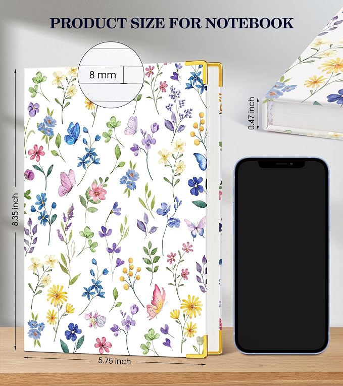 Lined Journal Notebook for Women, A5 Hardcover Leather Journaling Notebooks for - Image 3