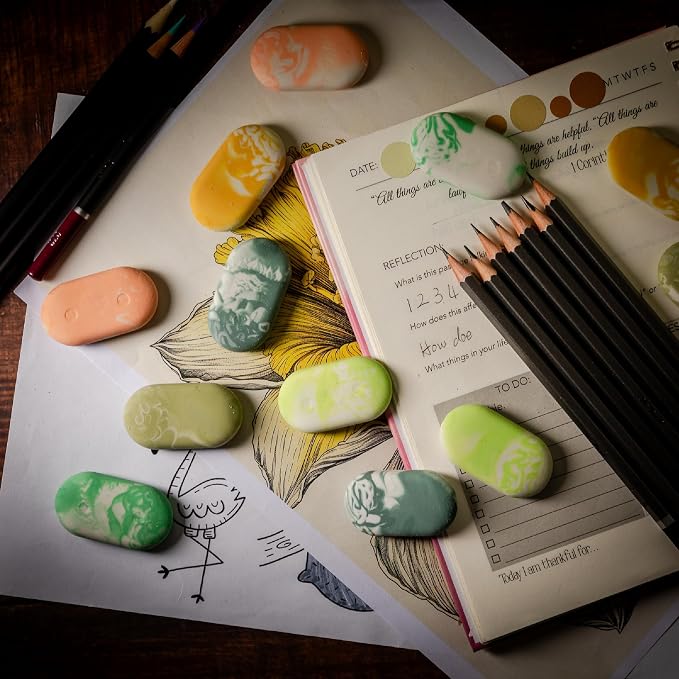 Mr. Pen- Marble Pencil Erasers, 12 Pack, Art Sketching, Clean Smudge-Free - Image 9