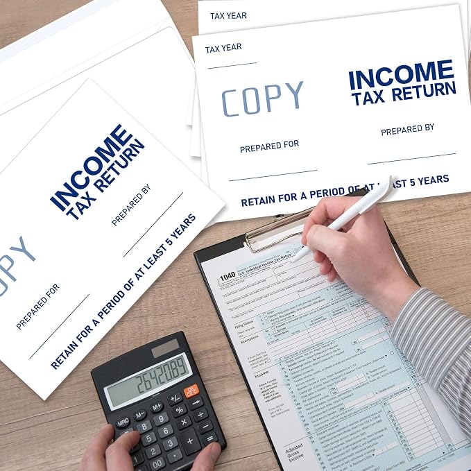 Sayglossy 100 Pcs 9.5 × 6.7 Inch Income Tax Return Envelopes - Image 3