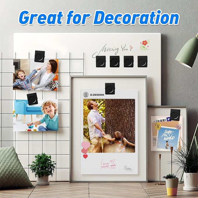 VNDUEEY 24Pcs Strong Whiteboard Magnets Magnetic Clips Heavy Duty, Refrigerator - Image 5