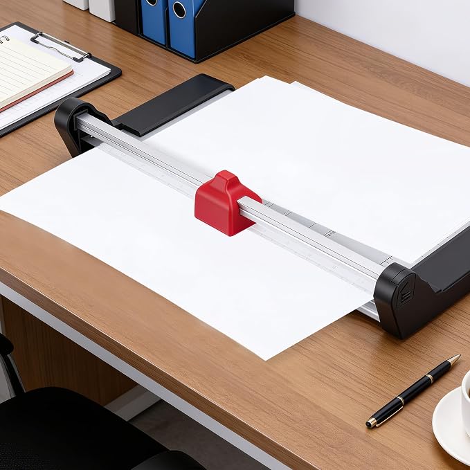 Rotary Paper Trimmer, Heavy Duty Stainless Steel Paper Cutter Sliding - Image 7