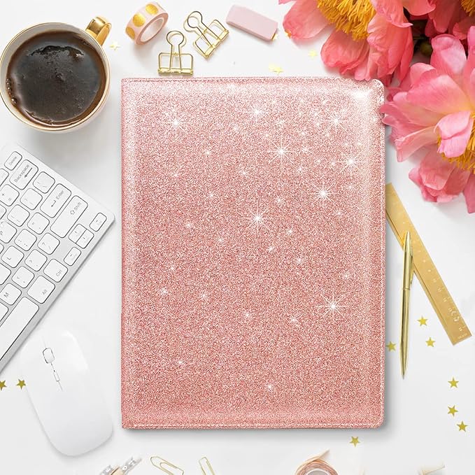 Padfolio/Resume Portfolio Folder Glitter Pink - Image 2
