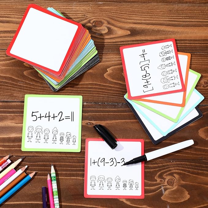 Spakon 50 Pack Dry Erase Blank Magnetic Labels Magnets Multipurpose Erasable - Image 4