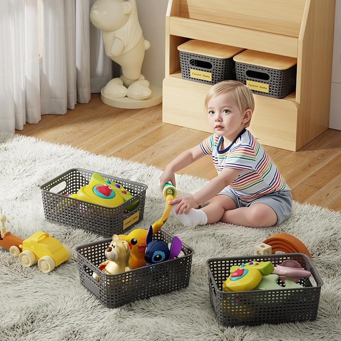 8 Pcs Plastic Storage Bins - Image 8