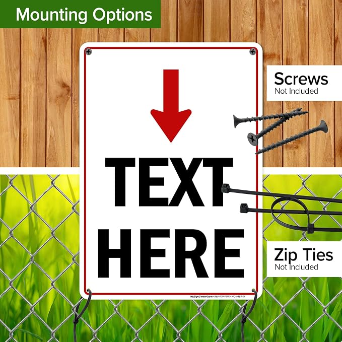 Custom Arrow, Custom Directional Sign, Arrow Down Sign, 10x14 Inches, Rust Free - Image 5